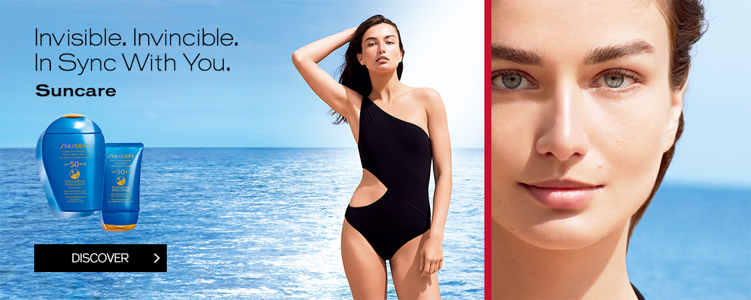 Invisible. Invincible. In Sync With You. Suncare DISCOVER